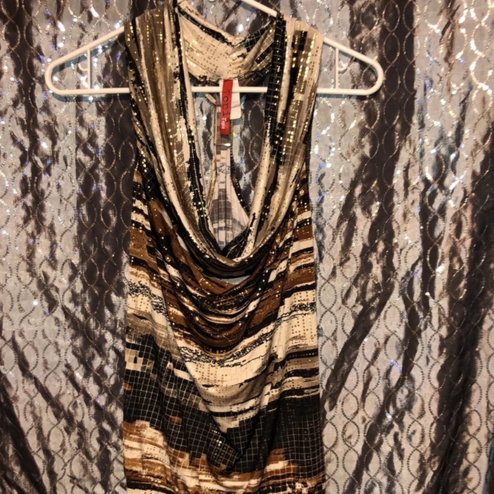Cowl Neck Sleeveless Top